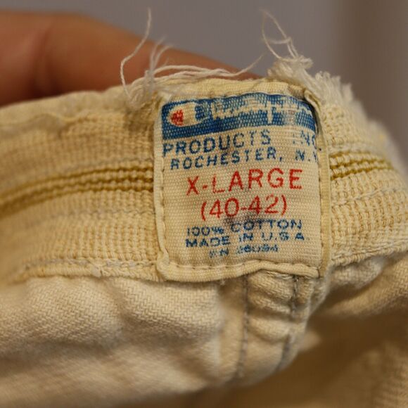 Champion DePaul Basketball Shorts Vintage 1970s Blue White Trim 72 THRASHED - Picture 5 of 5